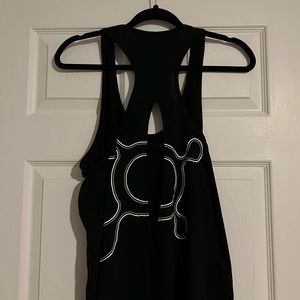 Large orange theory fitness workout tank. Back has keyhole opening